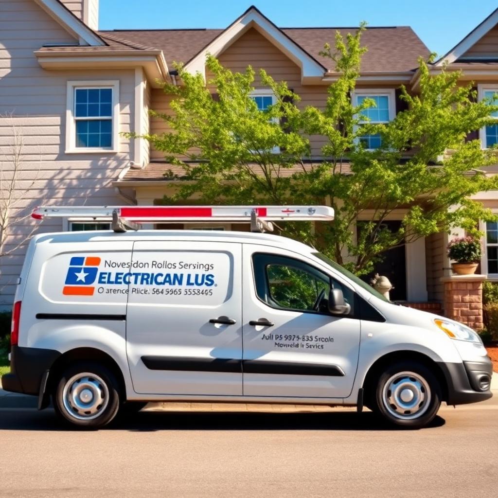 Apex Power Solutions service van parked at an Atlanta-area home.
